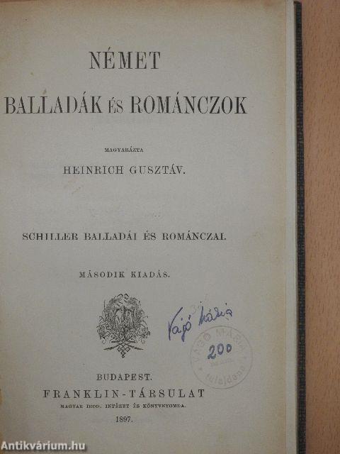 Német balladák és románczok