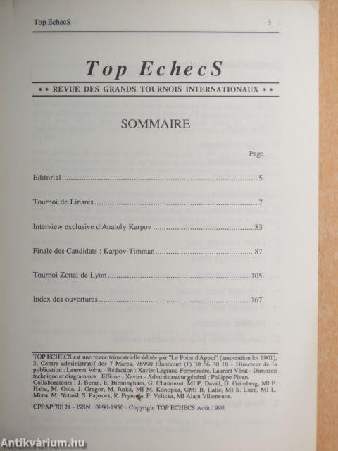 Top EchecS Mai-Septembre 1990