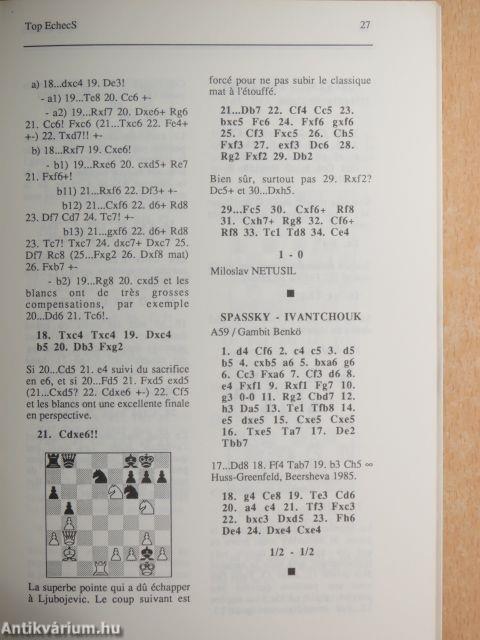 Top EchecS Mai-Septembre 1990