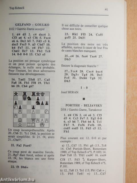 Top EchecS Mai-Septembre 1990
