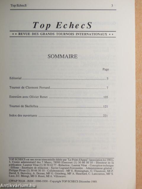 Top EchecS Novembre 1989-Janvier 1990 