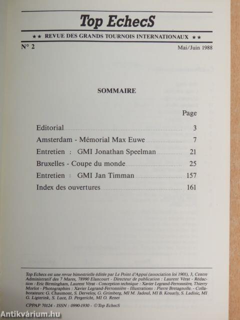 Top EchecS Mai-Juin 1988