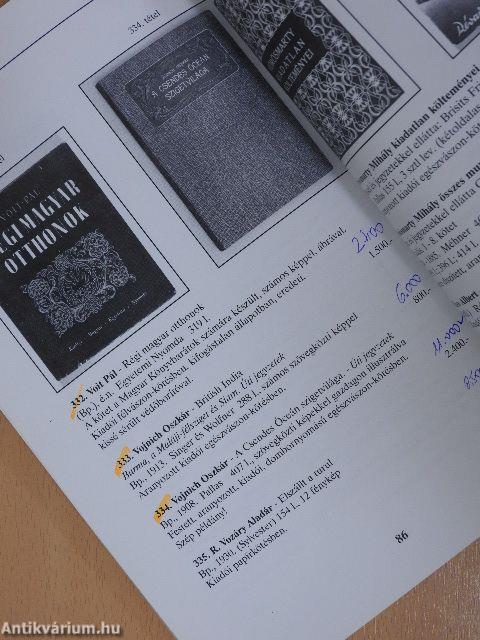 Arkánum Antikvárium 1. aukciója