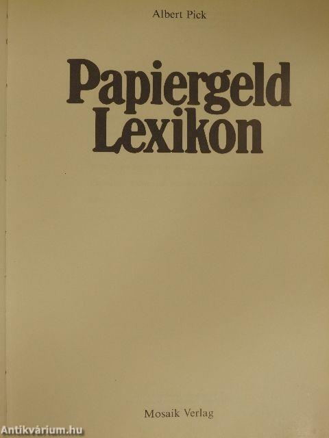 Papiergeld Lexikon