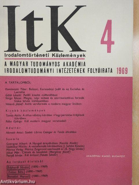 Irodalomtörténeti Közlemények 1969/4.