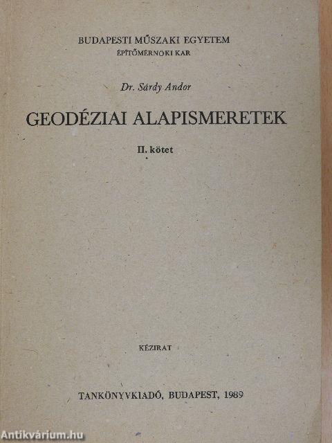 Geodéziai alapismeretek II.