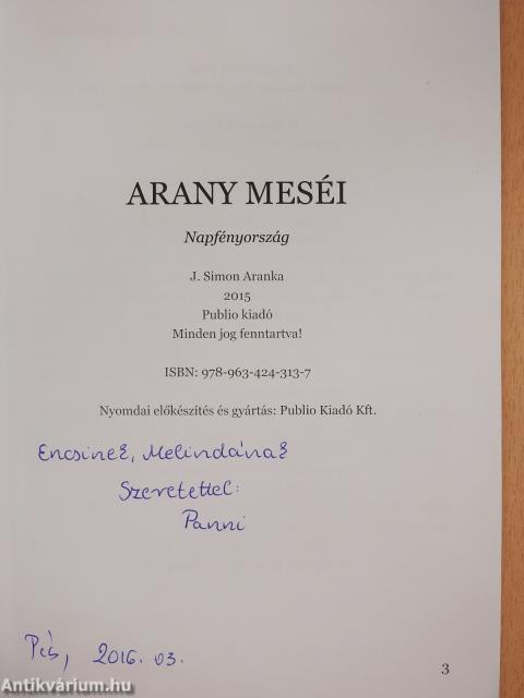 Arany meséi 1. (dedikált példány)