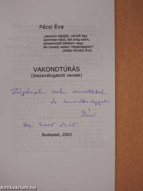 Vakondtúrás (dedikált példány)