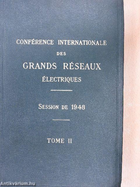 Conférence Internationale des Grands Réseaux Électriques a Haute Tension II.