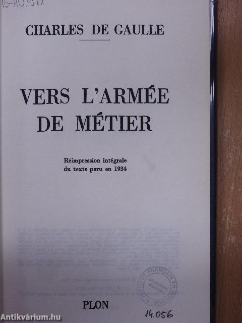 Vers l'Armée de Métier