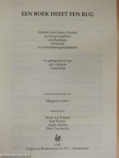 Een Boek Heeft Een Rug