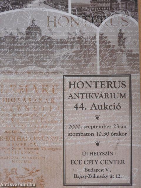 Honterus Antikvárium 44. Aukció