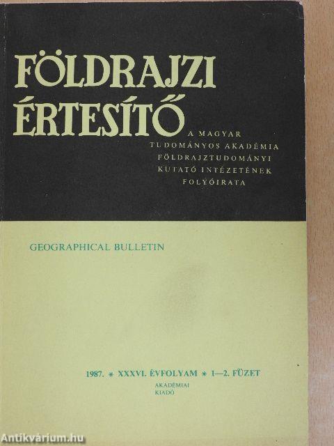 Földrajzi Értesítő 1987/1-2.