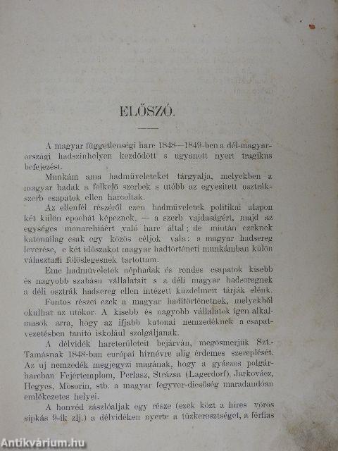 A magyar függetlenségi harc 1848-1849-ben a Délvidéken (rossz állapotú)