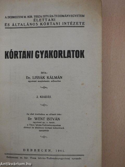 Kórtani gyakorlatok