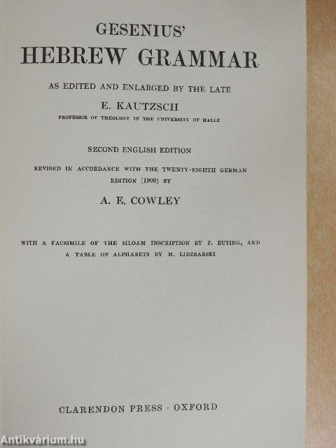 Gesenius's Hebrew Grammar