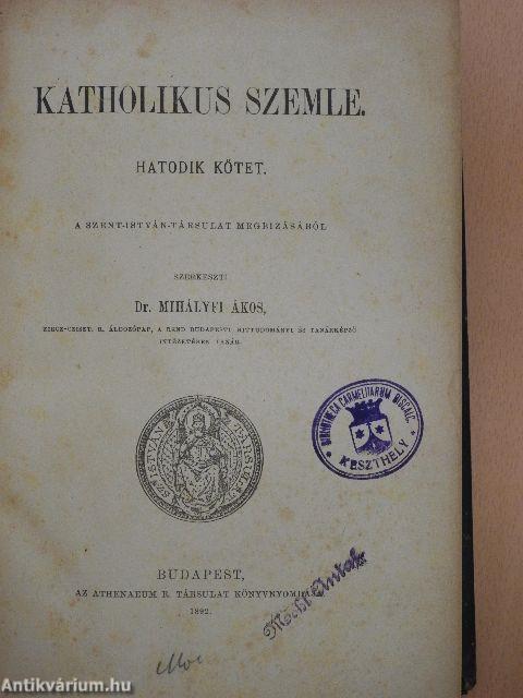 Katholikus Szemle 1892. január-december/A Szent-István-Társulat Értesítője 1891/2.