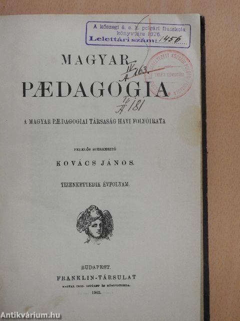 Magyar Paedagogia 1903/1-10.