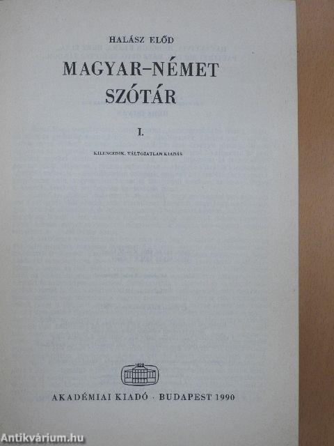 Német-magyar nagyszótár 1-2.