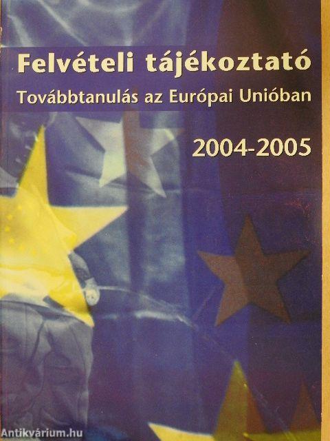 Felvételi tájékoztató 2004-2005