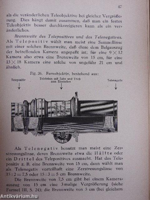 Das Fernobjektiv und die Vorsatzlinsen