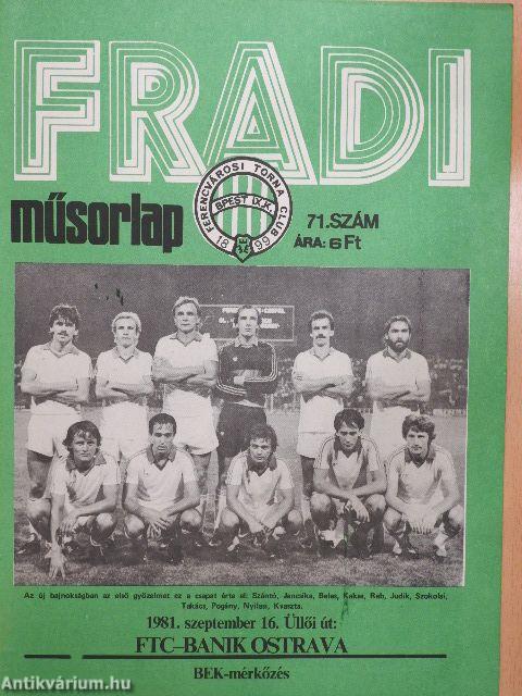 Fradi műsorlap 71.