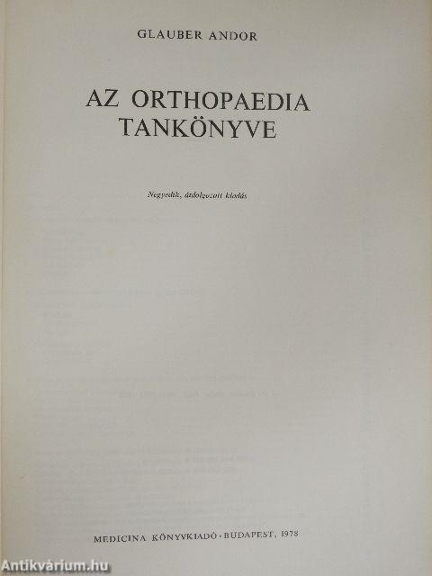 Az orthopaedia tankönyve