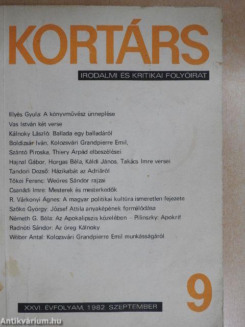 Kortárs 1982. szeptember