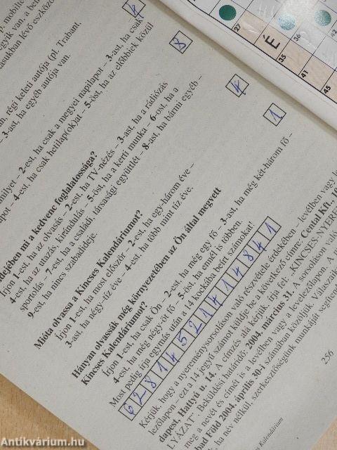 Kincses Kalendárium 2004