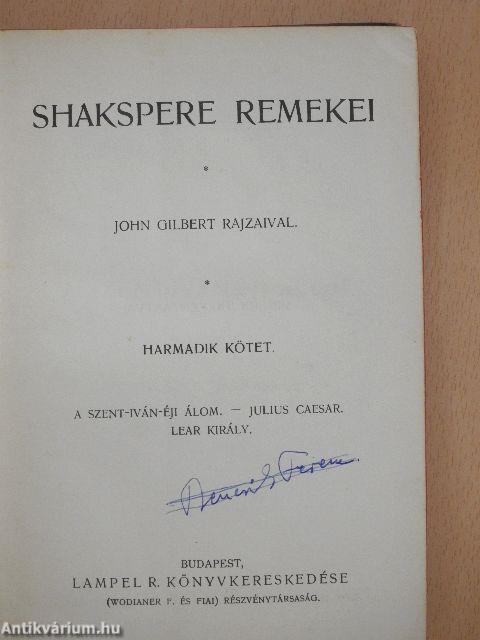 Shakspere remekei III.