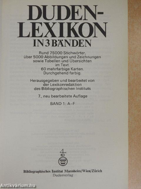 Duden-Lexikon in 3 Bänden 1-3.