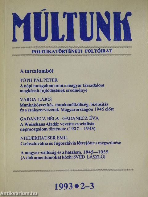 Múltunk 1993/2-3.