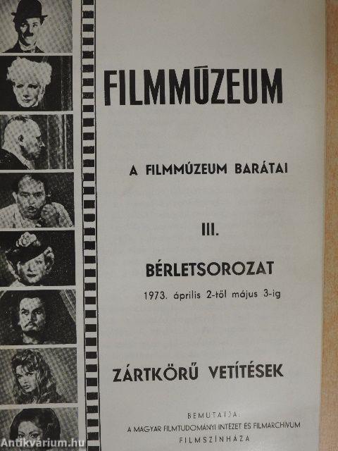 A Filmmúzeum barátai III. bérletsorozat