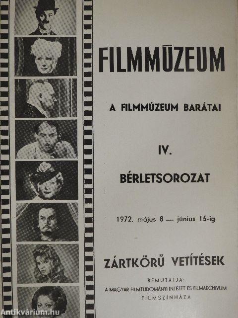 A Filmmúzeum barátai IV. bérletsorozat