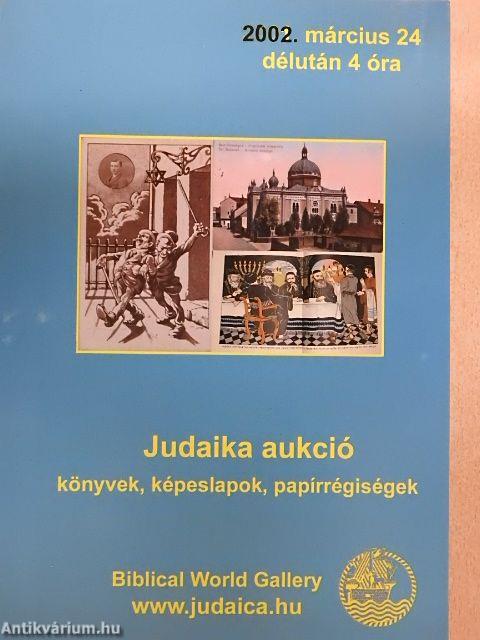 Magyarországi Judaika Aukció 2002. március 24.