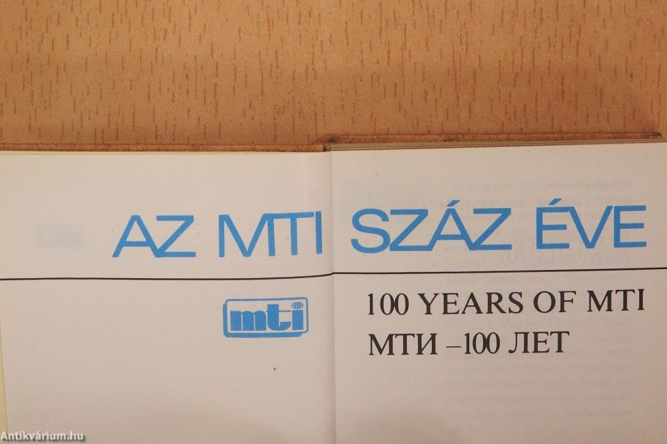 Az MTI száz éve (minikönyv)