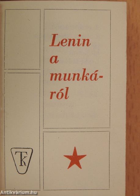 Lenin a munkáról (minikönyv)