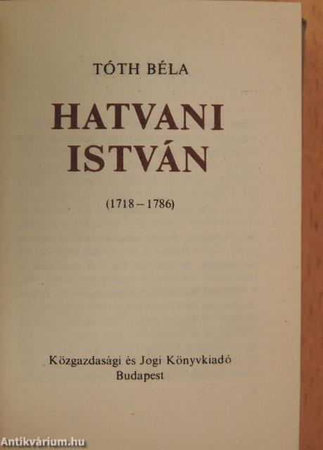 Hatvani István (minikönyv) (számozott)