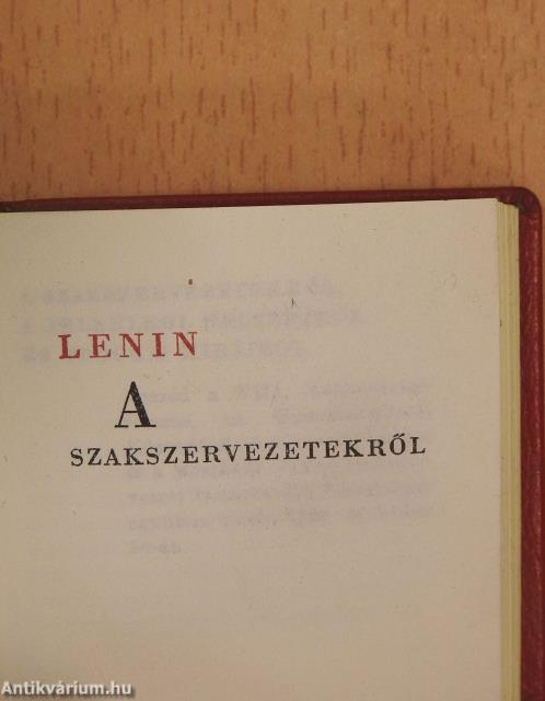 A szakszervezetekről (minikönyv) (számozott)