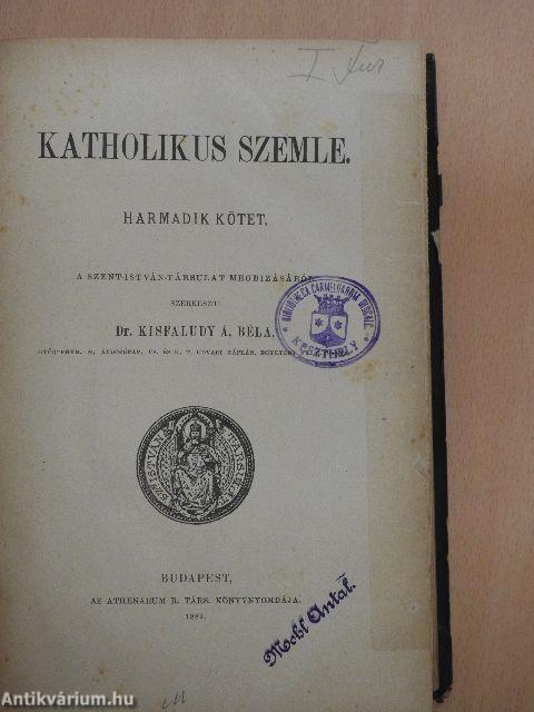 Katholikus Szemle 1889. január-december/A Szent-István-Társulat Értesítője 1889/1-2.