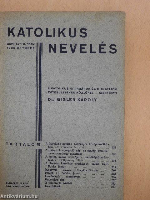 Katolikus Nevelés 1935. (nem teljes évfolyam)/1936. január-december