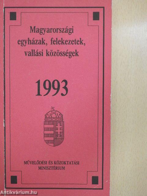 Magyarországi egyházak, felekezetek, vallási közösségek 1993