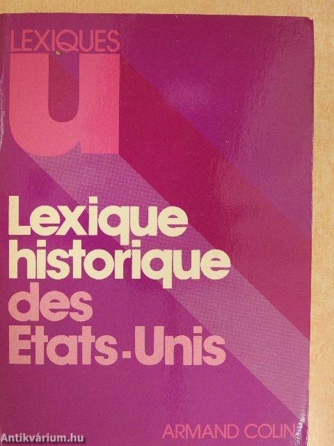 Lexique historique des Etats-Unis au XXe siécle