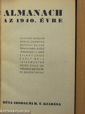 Almanach az 1940. évre