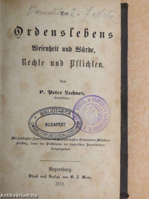 Des Ordenslebens (gótbetűs)