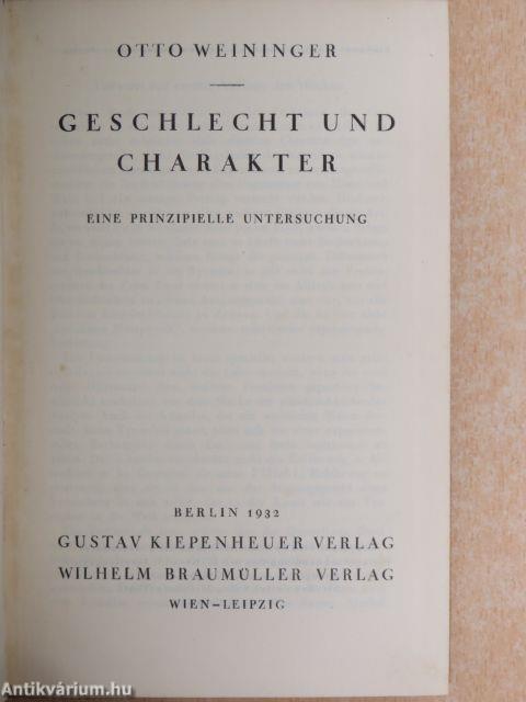 Geschlecht und Charakter