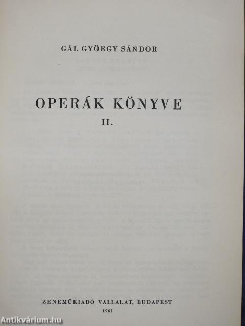 Operák könyve II. (dedikált példány)