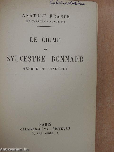 Le crime de Sylvestre Bonnard