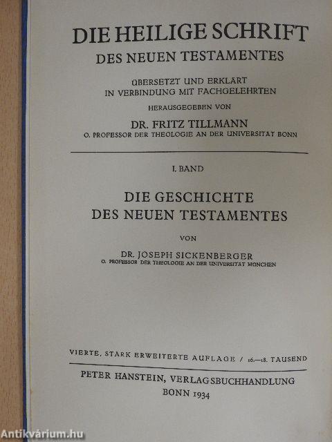 Die Geschichte des Neuen Testamentes