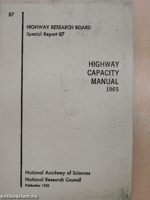 Highway capacity manual 1965.